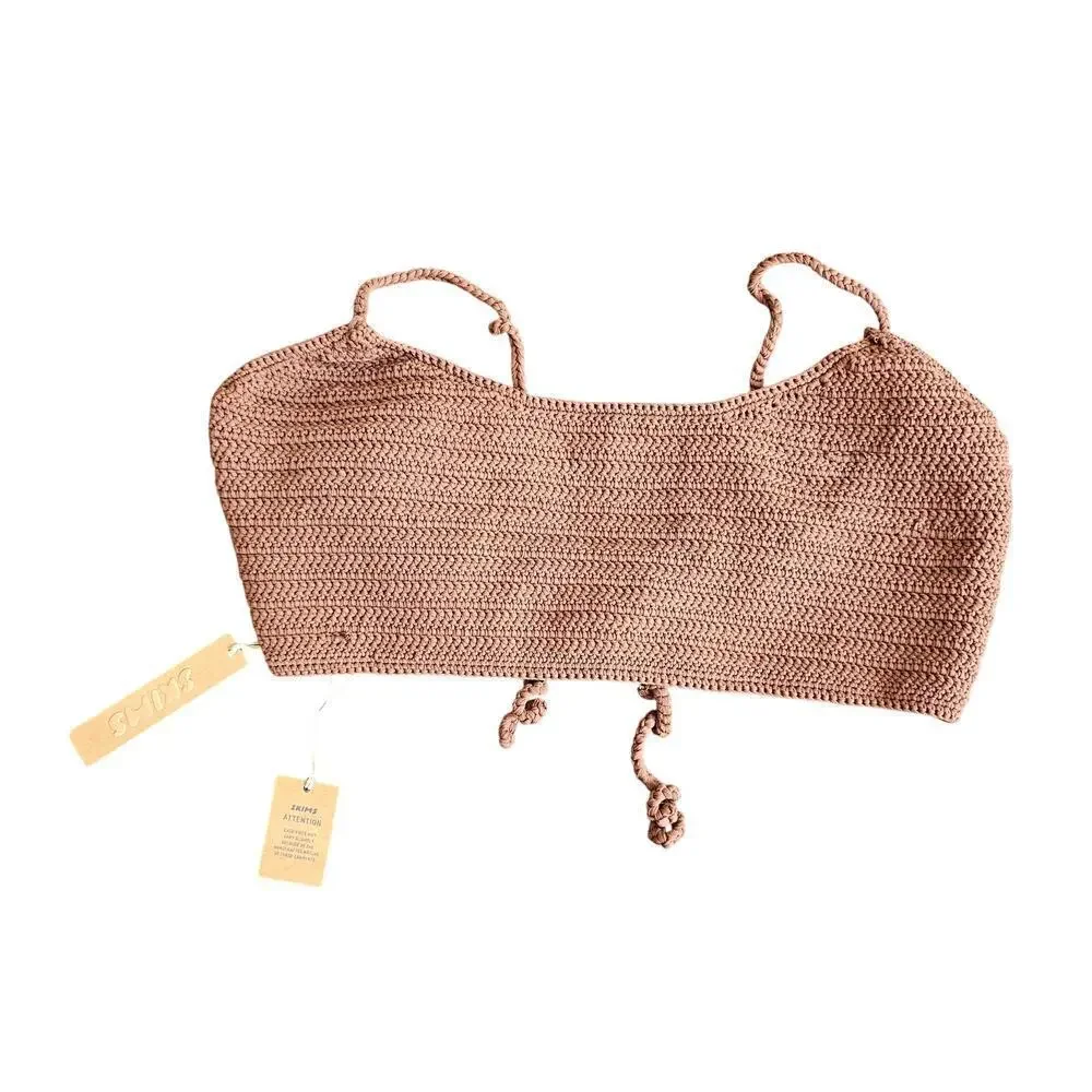NWT Skims Women's Brown Swim Micro Scoop Bikini Top Size 3X